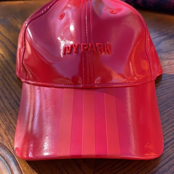 Ivy Park red latex baseball hat adidas x IVY PARK Red Faux Latex Baseball Cap adidas x IVY PARK main image 4